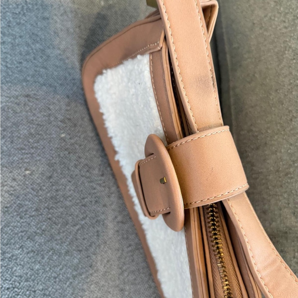 Shearling Accent Brown Crossbody Shoulder Bag - Unbranded - Picture 3 of 16